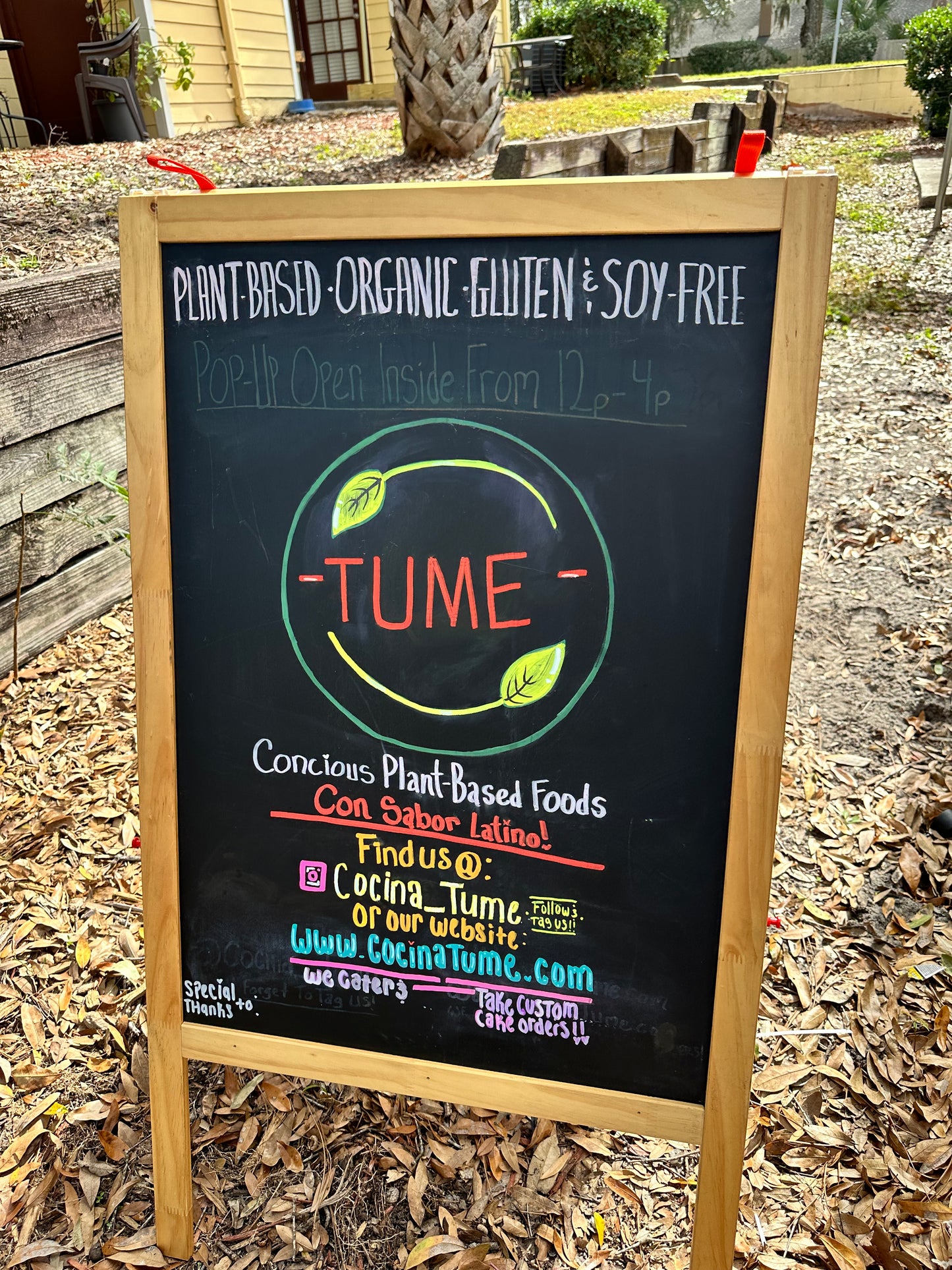 TUME sign Front & Back